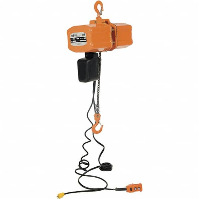 Vestil H-2000-1 Electric Chain Hoist: 2,000 lb Working Load Limit