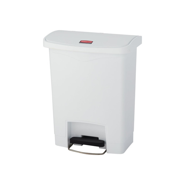RUBBERMAID 1883555 Commercial Slim Jim 8-gal Step-On Container - Step-on Opening - Hinged Lid - 8 gal Capacity - Manual - Durable, Foot Pedal, Easy to Clean - 21.1in Height x 10.6in Width - Plastic, Resin - White - 1 Each RUBBERMAID 1883555 Commercial Slim Jim 8-gal Step-On Container - Step-on Opening - Hinged Lid - 8 gal Capacity - Manual - Durable, Foot Pedal, Easy to Clean - 21.1in Height x 10.6in Width - Plastic, Resin - White - 1 Each