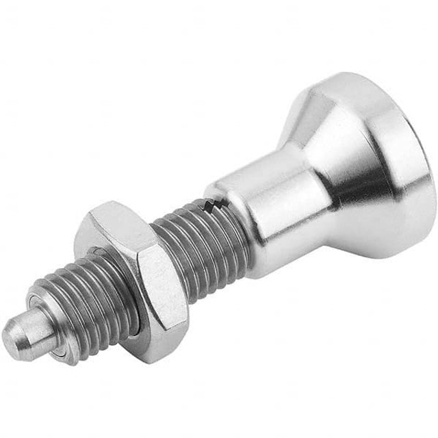 KIPP K0634.112516 M24x2, 50mm Thread Length, 16mm Plunger Diam, Locking Pin Knob Handle Indexing Plunger