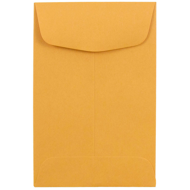 JAM PAPER AND ENVELOPE 356731206C JAM Paper Coin Envelopes, #4in, Gummed Seal, Brown Kraft, Pack Of 50 Envelopes