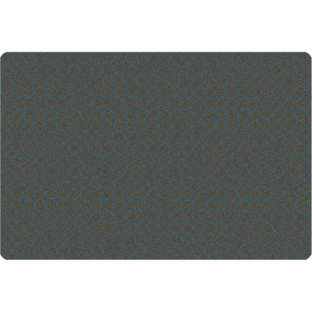 CARPETS FOR KIDS ETC. INC. 4456 Carpets for Kids KIDSoft Comforting Circles Tonal Solid Rug, 6ft x 9ft, Gray/Blue