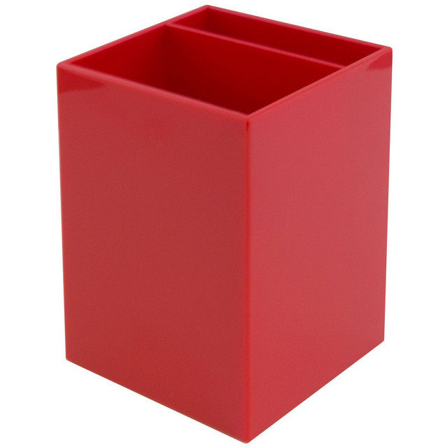 JAM PAPER AND ENVELOPE 341RE JAM Paper Pen Holder, 3-7/8inH x 2-3/4inW x 2-3/4inD, Red