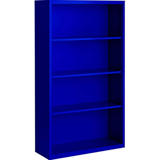 Steel Cabinets USA BCA-365218-BL Bookcases; Overall Height: 52 ; Overall Width: 36 ; Overall Depth: 18 ; Material: Steel ; Color: Signal Blue ; Shelf Weight Capacity: 160