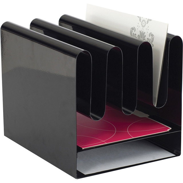 SAFCO PRODUCTS CO 3223BL Safco Wave Desktop File Organizers - 7 Compartment(s) - 10in Width x 11.5in Depth - Desktop - Magnetic - Black - Steel - 1 Each SAFCO PRODUCTS CO 3223BL Safco Wave Desktop File Organizers - 7 Compartment(s) - 10in Width x 11.5in Depth - Desktop - Magnetic - Black - Steel - 1 Each