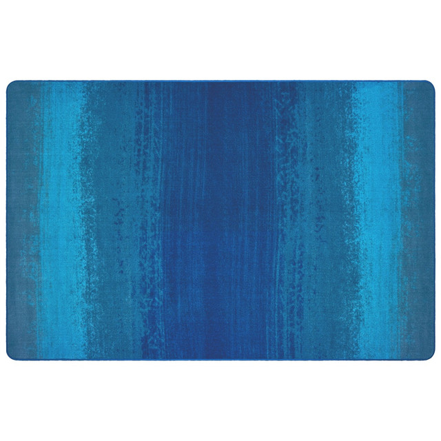 CARPETS FOR KIDS ETC. INC. 65216 Carpets for Kids Pixel Perfect Collection Water Stripes Activity Rug, 6ft x 9ft, Blue