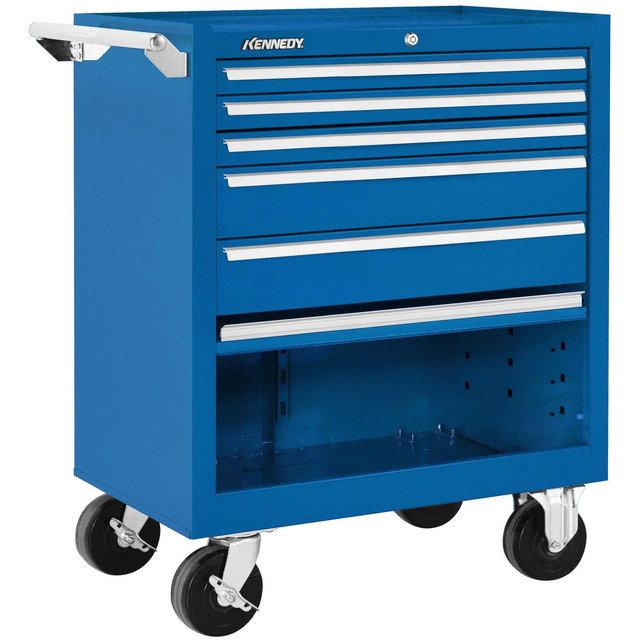 Kennedy 295XBL Tool Roller Cabinets; Top Material: Steel ; Color: Blue ; Overall Depth: 20in ; Overall Height: 34.9375in ; Overall Width: 29 ; Drawer Capacity: 120lb