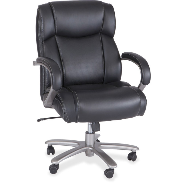 SAFCO PRODUCTS CO 3503BL Safco Big & Tall Bonded Leather Mid-Back Chair, Black