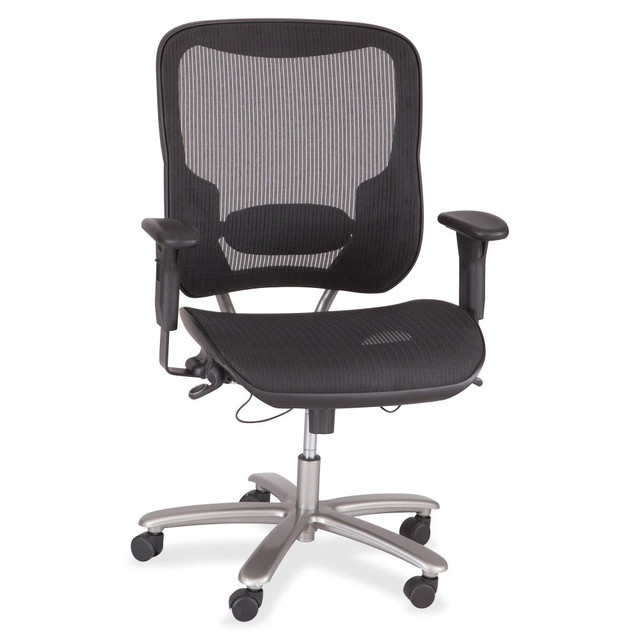 SAFCO PRODUCTS CO 3505BL Safco Lineage Big & Tall Mesh Task Chair, Black/Silver