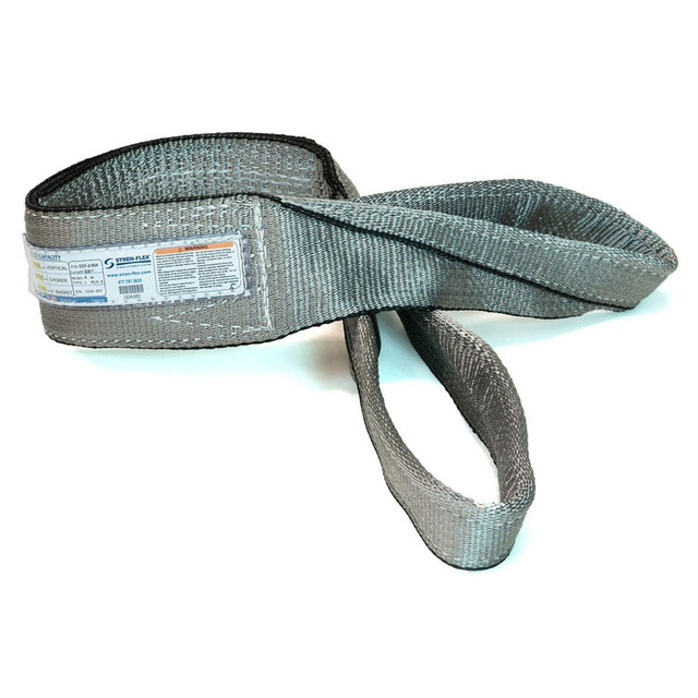 Stren-Flex EET-1-903PGE-12 Eye & Eye Sling: 3" Wide, 12' Long, 4,800 lb Vertical, 3,800 lb Choker, 9,600 lb Basket, Polyester