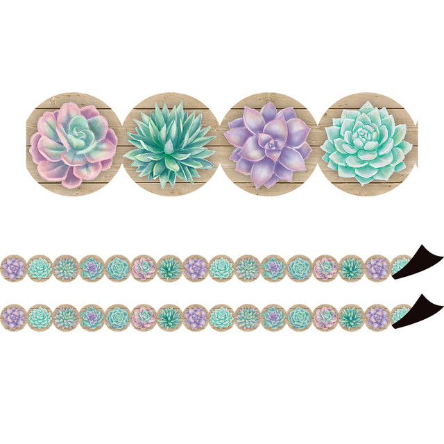 Decorate your classroom with Teacher Created Resources Magnetic Borders. These borders are magnetic so you can hang them on a whiteboard, desk, cabinet or other metal surface with ease.  Cuts easily with scissors.  Magnetic design for easy hanging on metal surfaces.  Acid-free to resist yellowing.  Each pack includes 12 pieces. Sold as 2 packs for a total of 24 pieces.