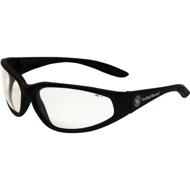 Smith & Wesson 19856 Safety Glass: Scratch-Resistant, Polycarbonate, Clear Lenses, Full-Framed, UV Protection