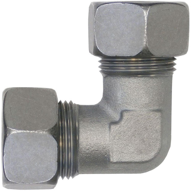 Brennan D2500-L15-L15-S Metal Compression Tube Fittings; Fitting Type: 90 deg Elbow ; Material: Stainless Steel ; End Connections: Tube OD ; Thread Size (mm): M22x1.5 ; Tube Inside Diameter: 15.000 ; Tube Outside Diameter (mm): 15