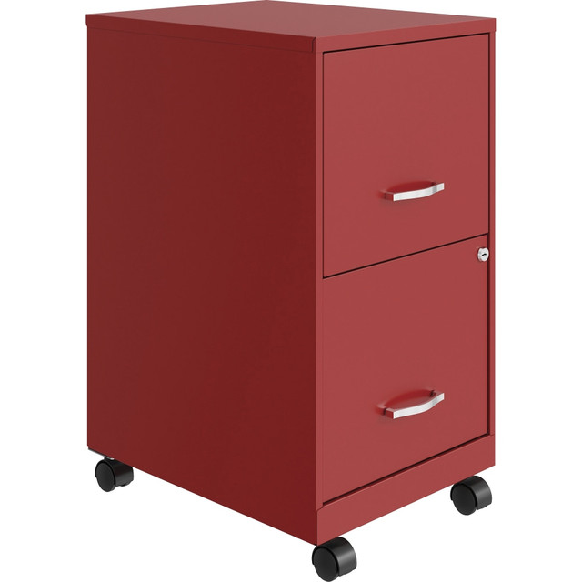 LORELL LYS VF218AMRD Lorell SOHO 18inD Vertical 2-Drawer Mobile File Cabinet, Red