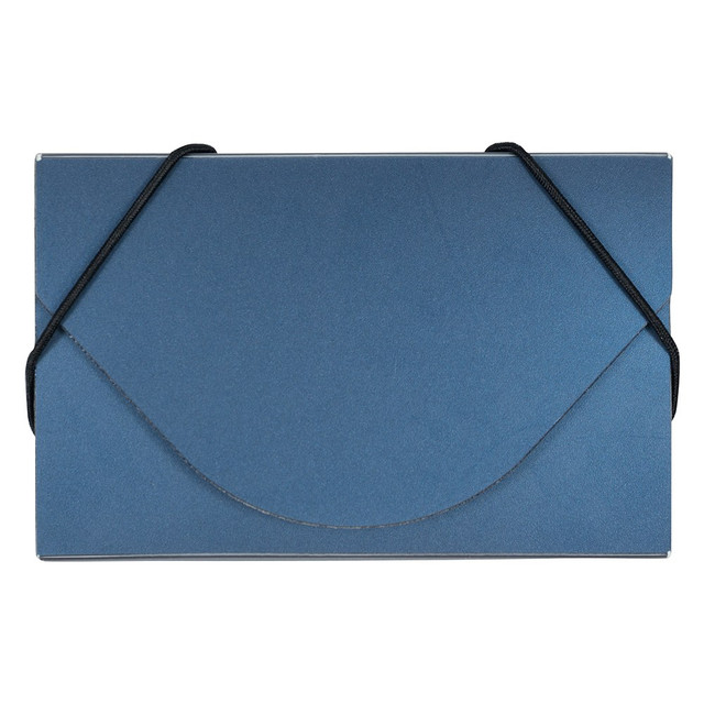 IMSI SOFTWARE PUBLISHING 3656189 JAM Paper Business Card Case With Elastic Closure, Blue Metallic