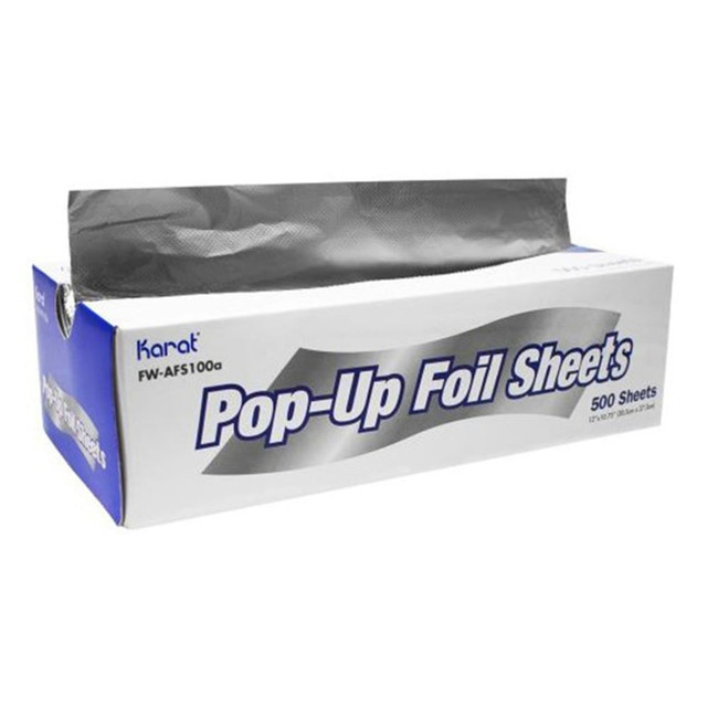 LOLLICUP USA, INC. Karat FW-AFS100  Aluminum Pop-Up Foil Sheets, Standard Duty, 10-3/4in x 12in, Pack Of 3,000 Sheets
