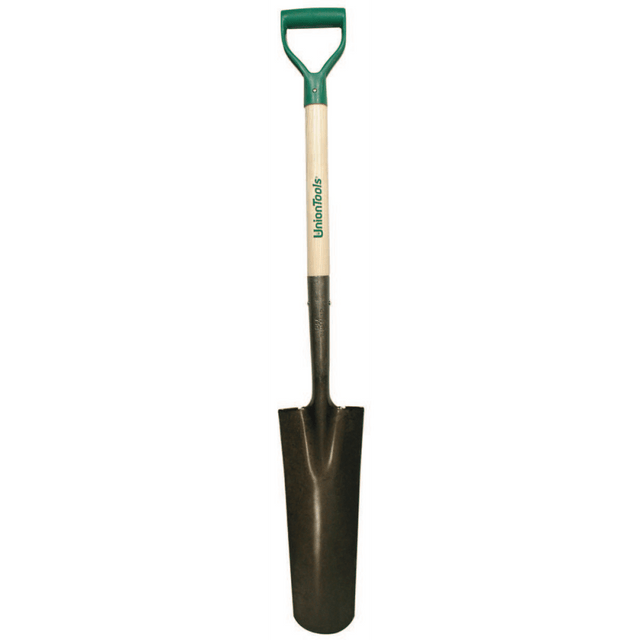 Union Tools 760-47108 Drain & Post Spades, 16 X 4.75 Round Blade, 27 in White Ash Poly Big Grip D-Grip