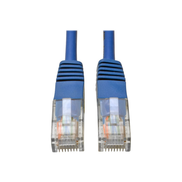 TRIPP LITE N002-010-BL Eaton Tripp Lite Series Cat5e 350 MHz Molded (UTP) Ethernet Cable (RJ45 M/M), PoE - Blue, 10 ft. (3.05 m) - Patch cable - RJ-45 (M) to RJ-45 (M) - 10 ft - UTP - CAT 5e - molded, stranded - blue