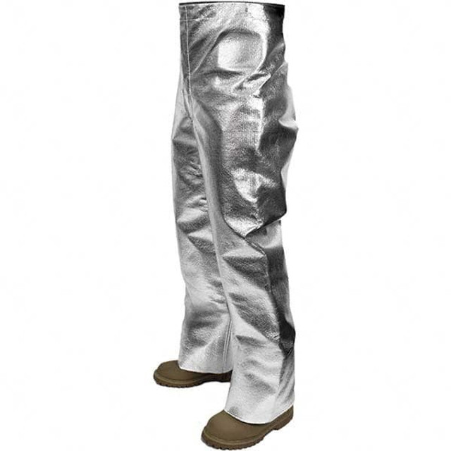 National Safety Apparel T45NLLGX30 Work Pants: Aluminized, Large, Aluminized Carbon Kevlar, Silver, 34 to 36" Waist, 30" Inseam Length