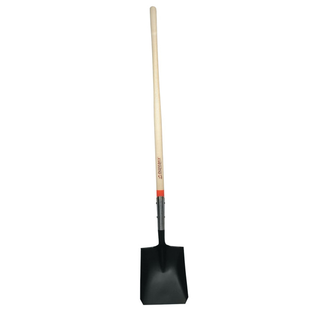 No Brand 760-44101 Square Point Transfer Shovel, 12 in L x 9.5 in W Blade, #2, 48 in L North American Hardwood Straight Handle