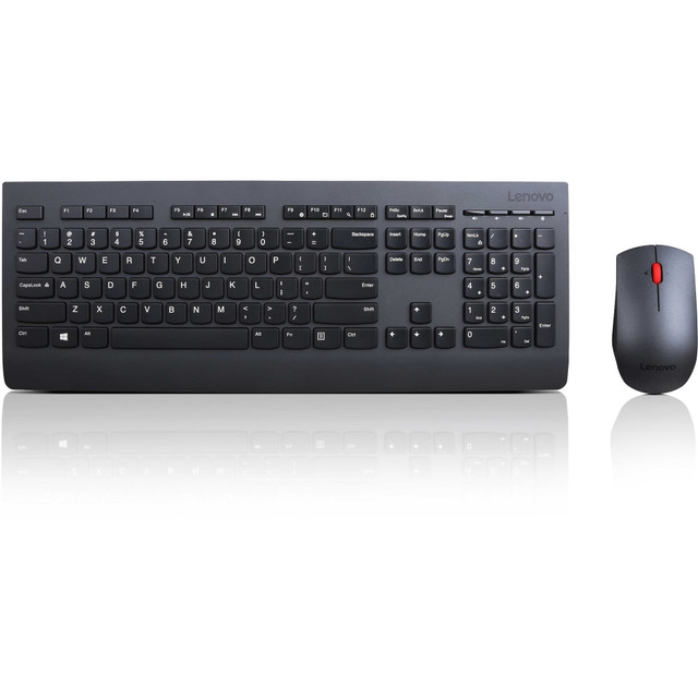 LENOVO, INC. 4X30H56831 Lenovo Professional Wireless Keyboard and Mouse Combo - LA Spanish w/o Battery - USB Wireless RF Spanish Latin America - Black - USB Wireless RF Laser - 1600 dpi - 5 Button - Tilt Wheel - QWERTY - Black LENOVO, INC. 4X30H56831 Lenovo Professional Wireless Keyboard and Mouse Combo - LA Spanish w/o Battery - USB Wireless RF Spanish Latin America - Black - USB Wireless RF Laser - 1600 dpi - 5 Button - Tilt Wheel - QWERTY - Black