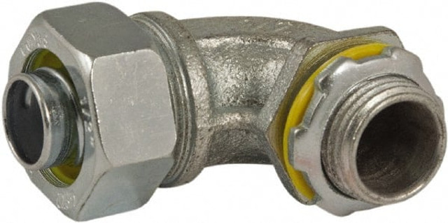 Hubbell-Raco 3422-8 Conduit Connector: For Liquid-Tight, Malleable Iron & Steel, 1/2" Trade Size