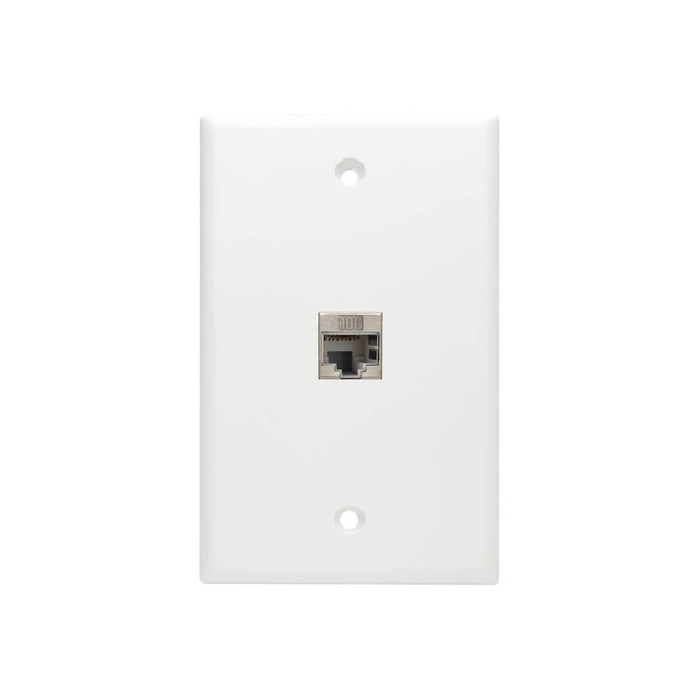 TRIPP LITE N235-001-SH-6AD  Cat6a Straight Through Modular Shielded In Line Coupler RJ45 F/F - Network coupler - TAA Compliant - RJ-45 (F) to RJ-45 (F) - STP - CAT 6a - 90 deg. connector, down-angled connector - silver