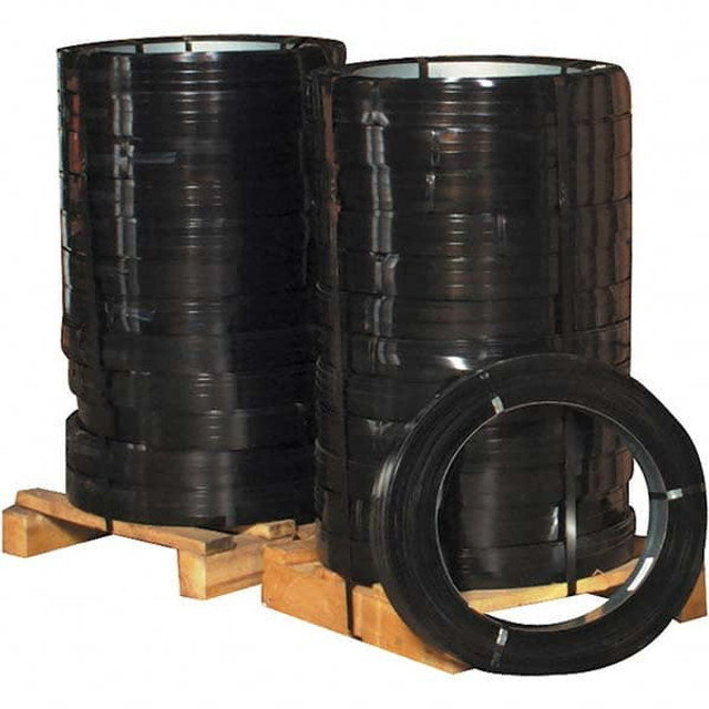 Made in USA SS58020HT Steel Strapping: 5/8" Wide, 2,360' Long, 0.02" Thick, Oscillated Coil