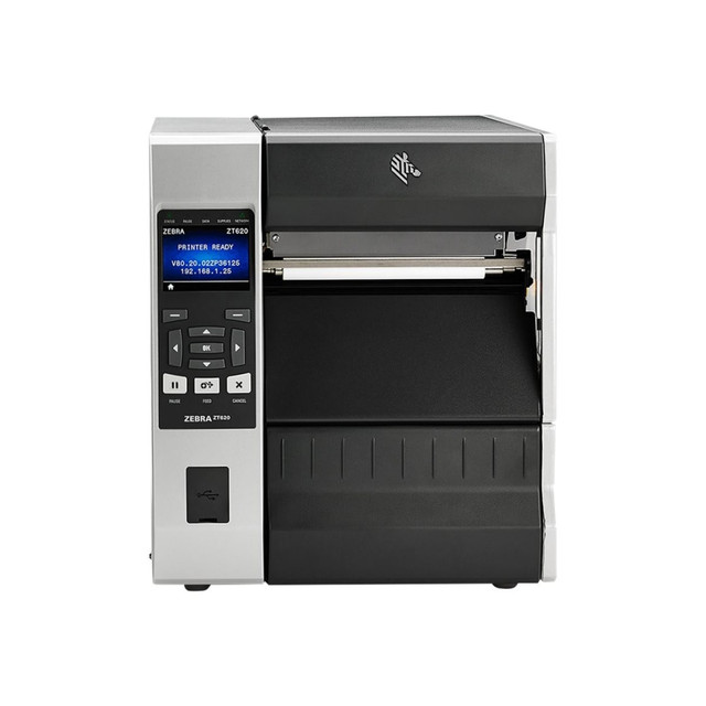 ZEBRA TECHNOLOGIES VTI, INC. ZT62063-T010100Z Zebra ZT620 - Label printer - direct thermal / thermal transfer - - 300 dpi - up to 479.5 inch/min - USB, serial, Gigabit LAN, USB host, NFC, Bluetooth 4.0, Wi-Fi(ac) - tear bar ZEBRA TECHNOLOGIES VTI, INC. ZT62063-T010100Z Zebra ZT620 - Label printer - direct thermal / thermal transfer - - 300 dpi - up to 479.5 inch/min - USB, serial, Gigabit LAN, USB host, NFC, Bluetooth 4.0, Wi-Fi(ac) - tear bar