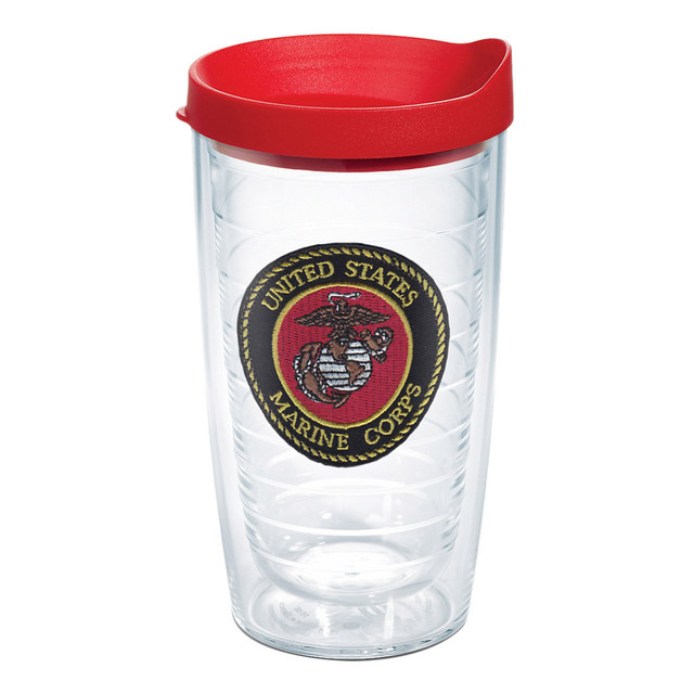 TERVIS TUMBLER COMPANY 01062041 Tervis Marine Corps Tumbler With Lid, 16 Oz, Clear