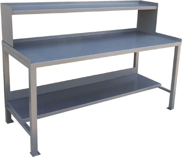 Jamco WA360 Stationary Heavy-Duty Workbench with Riser: Gray