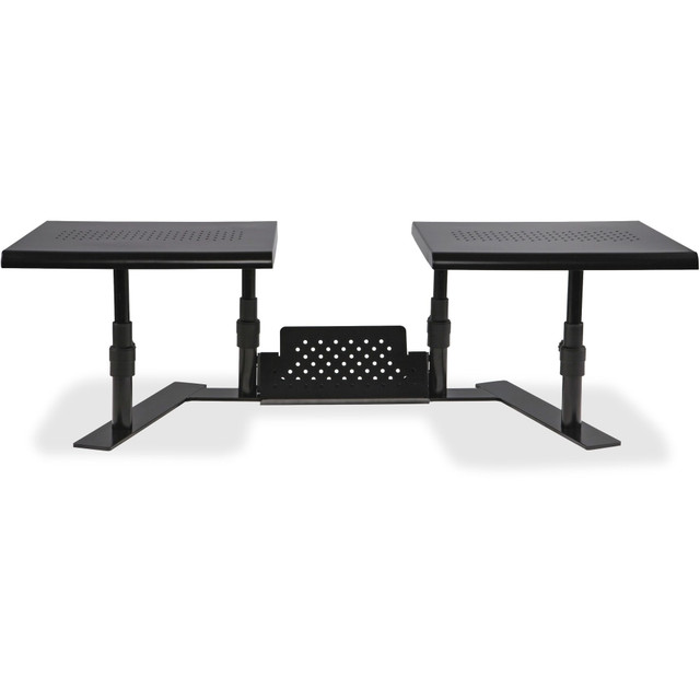 ALLSOP INC. Allsop 31883  ErgoTwin Steel Dual Monitor Stand For Monitors Up To 24in, 6-2/10inH x 32inW x 14inD, Pearl Black