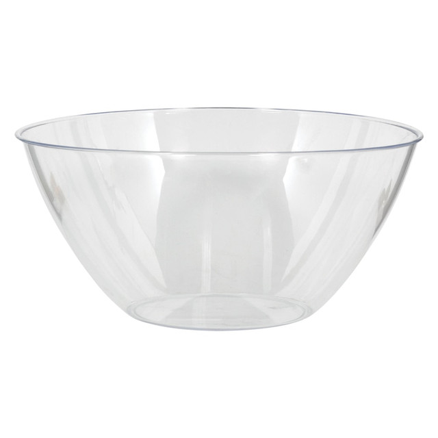 AMSCAN CO INC Amscan 430020.86  2-Quart Plastic Bowls, 3-3/4in x 8-1/2in, Clear, Set Of 8 Bowls