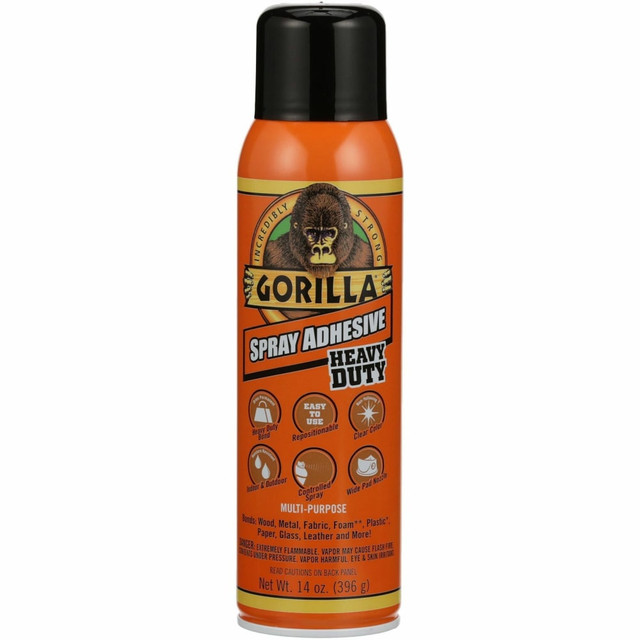 THE GORILLA GLUE COMPANY 6301502 Gorilla Glue Gorilla Spray Adhesive, 14 Oz, Clear THE GORILLA GLUE COMPANY 6301502 Gorilla Glue Gorilla Spray Adhesive, 14 Oz, Clear