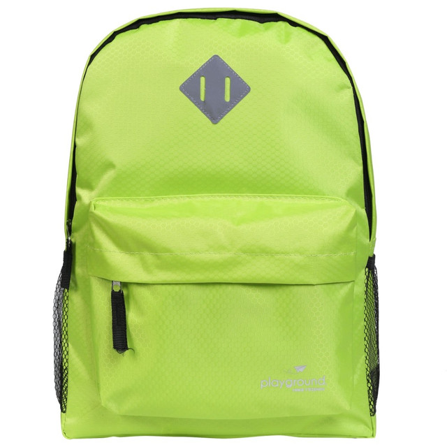 VALUE DISTRIBUTORS, INC. PG-1001-NY-C Playground Hometime Backpacks, Neon Yellow, Pack Of 12 Backpacks