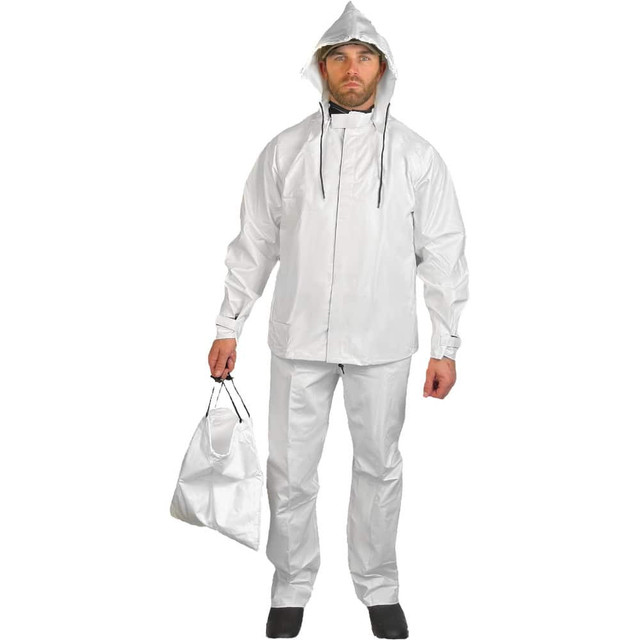 Louisiana Professional Wear 210STSWHSM Coveralls: Size S, White, PVC & Nylon