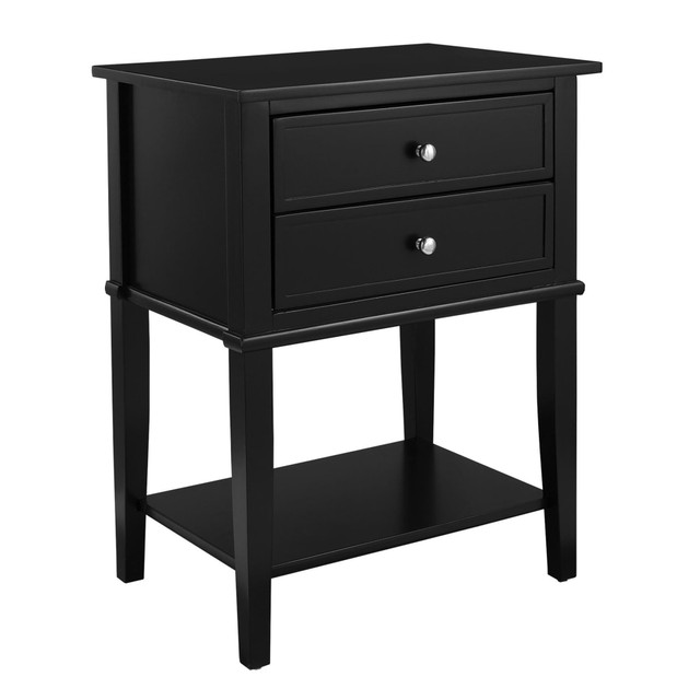 AMERIWOOD INDUSTRIES, INC. 5062596COM Ameriwood Home Franklin 2-Drawer Accent Table, Rectangular, Black