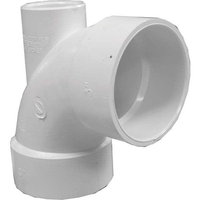 Jones Stephens PFL032 Plastic Pipe Fittings; Fitting Type: Elbow ; Fitting Size: 3 x 2 in ; Material: PVC ; Color: White ; Schedule: 40