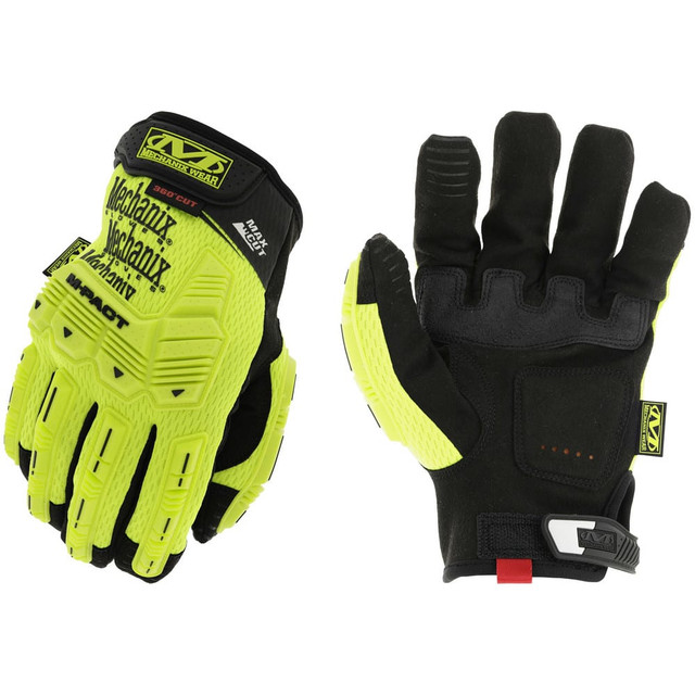Mechanix Wear MCMPT-X91-011 Cut & Puncture Resistant Gloves; Glove Type: Cut & Puncture-Resistant; Impact-Resistant ; Primary Material: Leather ; Women's Size: Large ; Men's Size: X-Large ; Color: Fluorescent Yellow ; Lining Material: ArmorCore