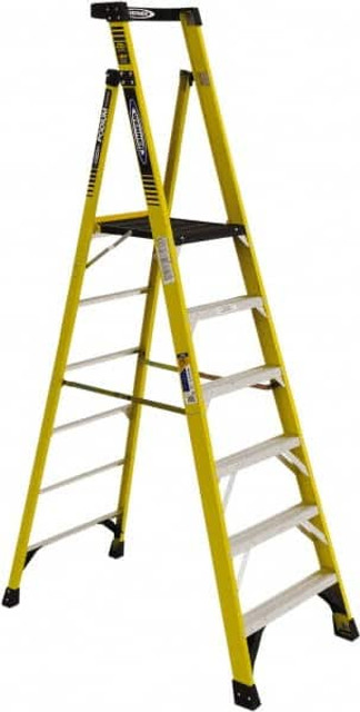 Werner PD7306 6-Step Fiberglass Step Ladder: Type IAA, 6' High
