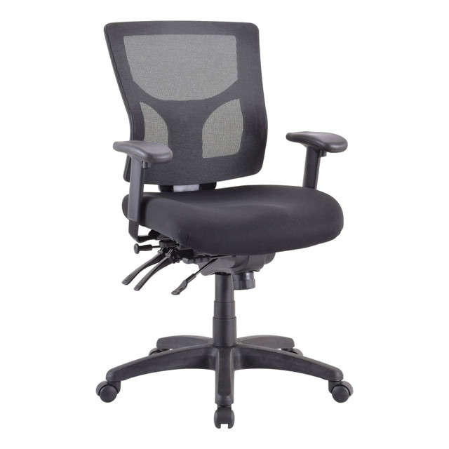 SP RICHARDS LLR62001 Lorell Conjure Executive Mid-Back Ergonomic Mesh Chair, Black