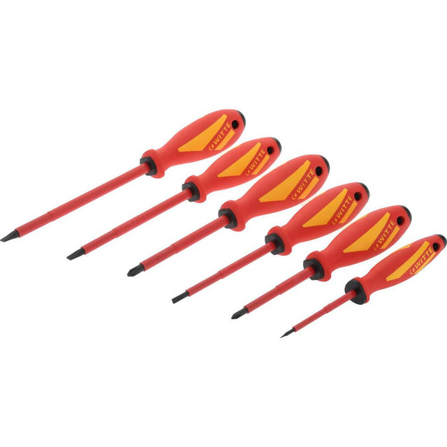 Witte WI653742 Screwdriver Set: 6 Pc, Phillips & Slotted