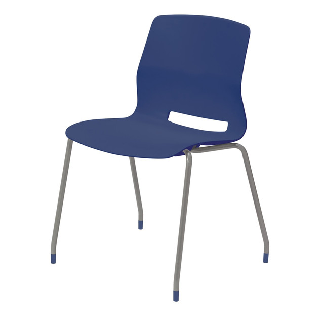 KENTUCKIANA FOAM INC 2700-SL-03 KFI Studios Imme Stack Chair, Navy/Silver