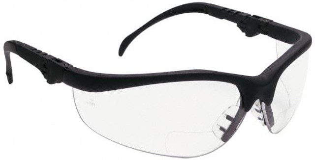 MCR Safety K3H20 Magnifying Safety Glasses: +2, Clear Lenses, Scratch Resistant, ANSI Z87.1+