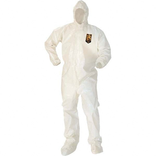 KleenGuard 45667 Non-Disposable Rain & Chemical-Resistant Coverall: White, Saranex