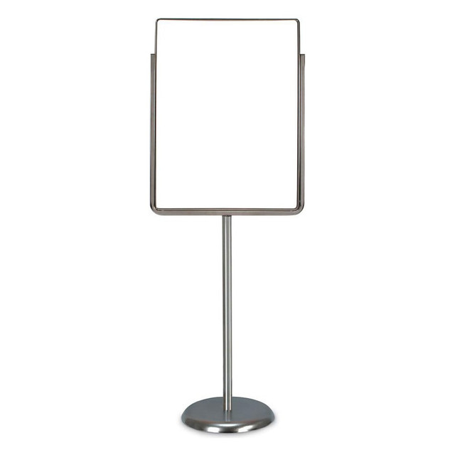 United Visual Products UVPSH28-CHROME Sign Holders & Frames; Product Type: Sign Frame ; Sign Holder Height: 53.5 ; Sign Holder Width: 22 ; Signs Held: 1 ; Indoor/Outdoor: Indoor ; Mount Type: Free Standing