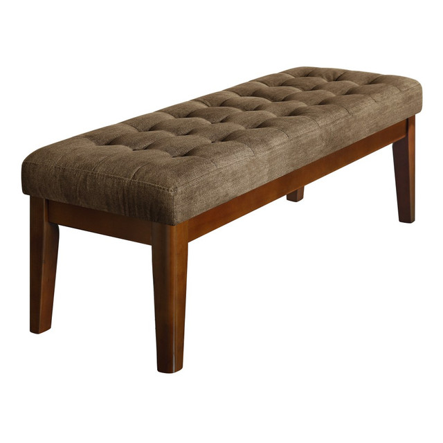 MILLWORK HOLDING CO INC OTMCLRTRFM02 Elle Decor Claire Tufted Bench, Dusted Truffle/Brown