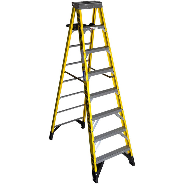 Werner 7308S 8-Step Fiberglass Step Ladder: Type IAA, 375 lb Capacity, 8' High