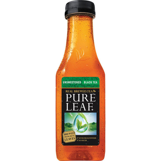 DELL MARKETING L.P. 134072 Pure Leaf Unsweetened Black Tea, 18 Oz, Carton Of 12