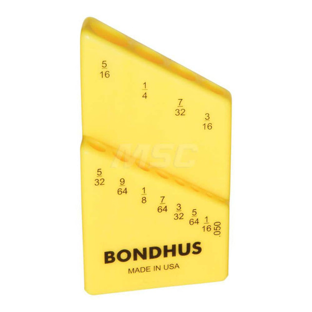 Bondhus 18036 Hex Key Caddies & Accessories; Handle Type: No Handle; Measurement Type: Inch; Type: L-Wrench Case; Type: L-Wrench Case; Tool Type: L-Wrench Case; Material: Alloy Steel; Material: Alloy Steel; Hex Size (Inch - 0 Decimals): .05, 1/16, 5/