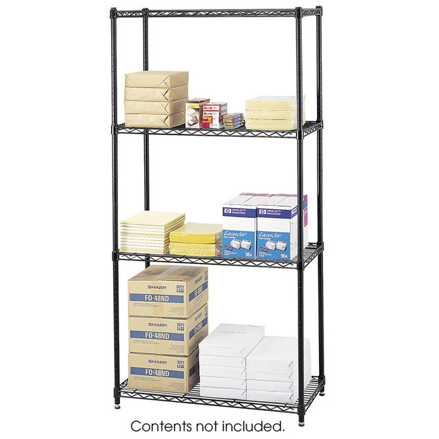 SAFCO PRODUCTS CO 5276BL Safco Commercial Wire Shelving, Black SAFCO PRODUCTS CO 5276BL Safco Commercial Wire Shelving, Black